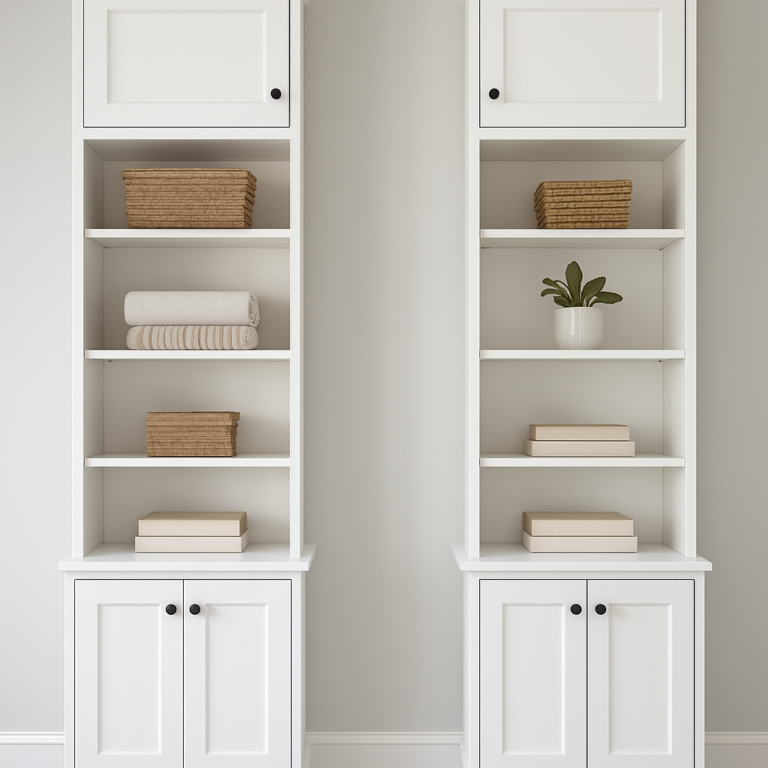 Built-In Storage Towers for Extra Space